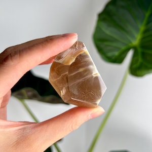 Grade AAA+ Natural Golden Smoky Amphibole Quartz, Rutile Quartz,Angel Phantom Quartz - from Taquaraçu de Minas, Brazil AFC38, 103g