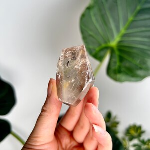 Natürlicher Rauchquarz Amphibole Rutilquarz, Engel-Phanquarz - aus Taquaraçu de Minas, Brasilien, AFC17, 53g