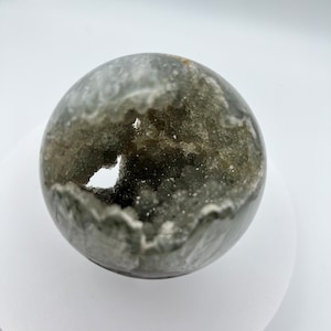 Grad AAA Regenbogen Amethyst Druzy Geode Sphäre auf Ständer 330g