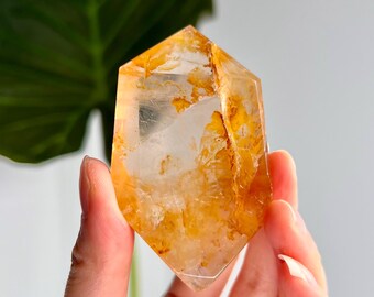 Grade AAA Golden Healer Rose Quartz Freeform, Double Terminated - A Celestial Beacon of Love and Healing, GRC60, 73g