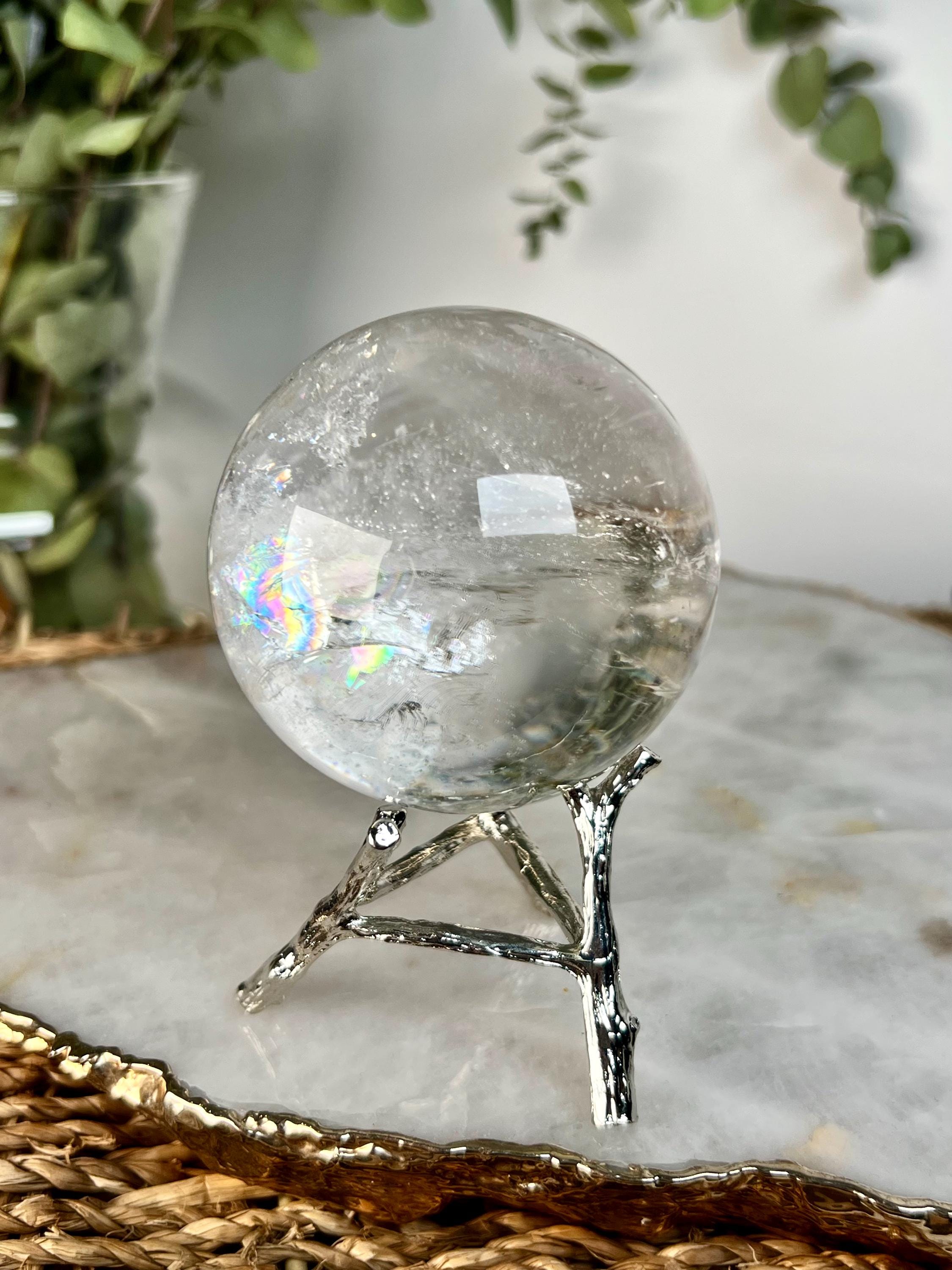 グレードA レムリアンクォーツ スフィア（虹付き） | ブラジル ミナス