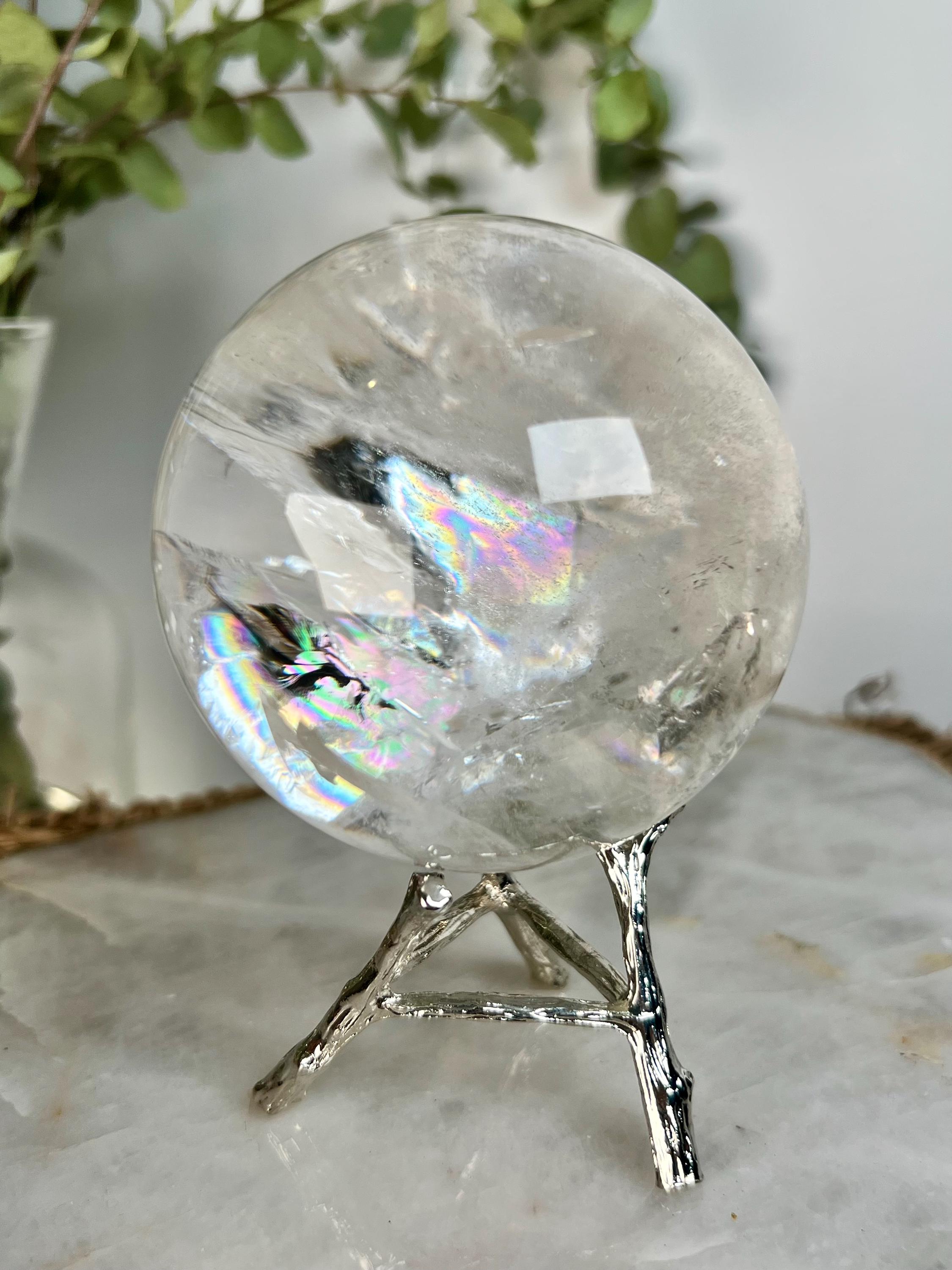 グレードA レムリアンクォーツ スフィア（虹付き） | ブラジル ミナス