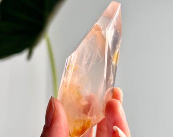 Grade AAA Golden Healer Rose Quartz Freeform - A Celestial Beacon of Love and Healing, GRC69, 74g