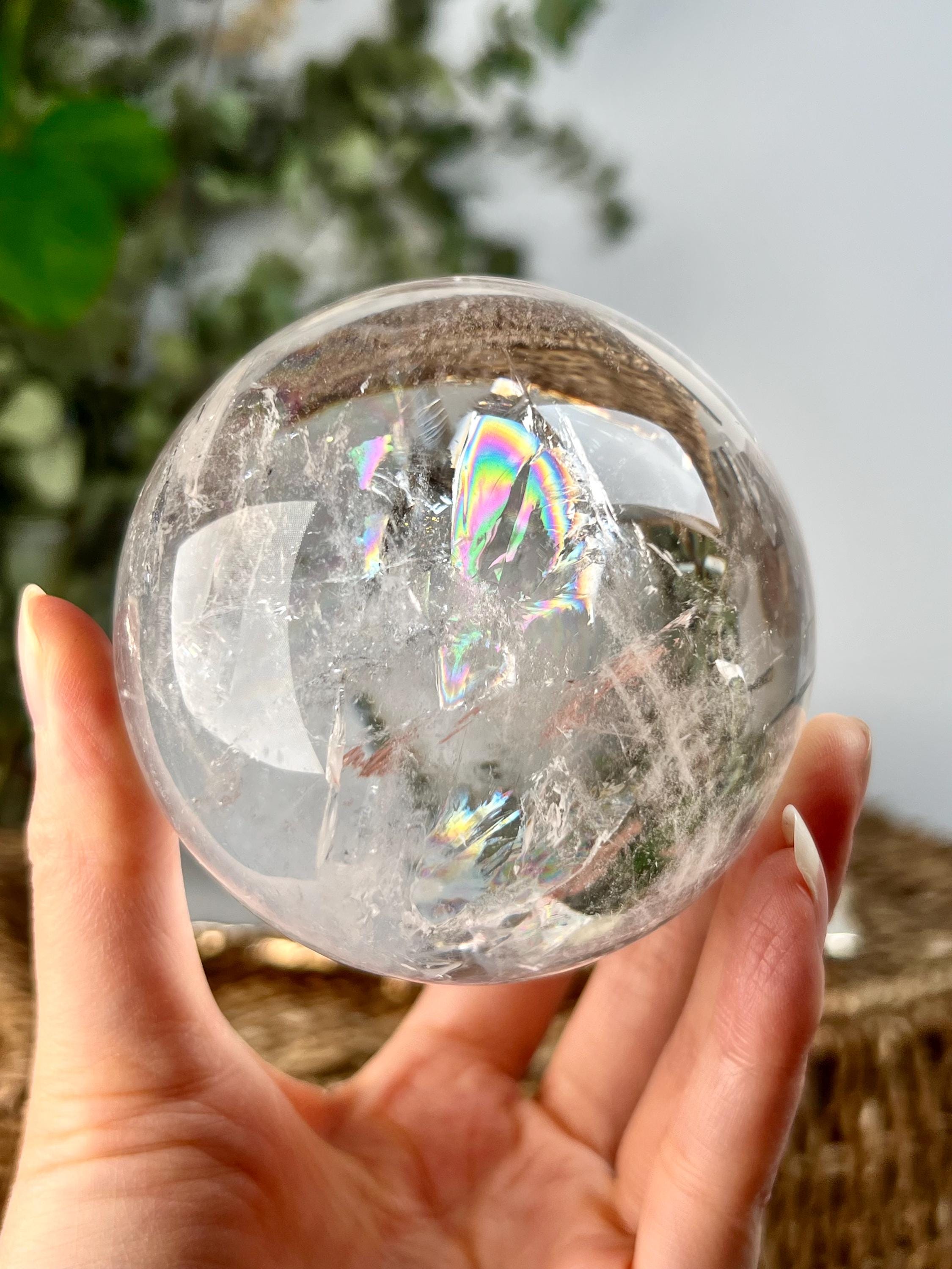 グレードA レムリアンクォーツ スフィア（虹付き） | ブラジル ミナス
