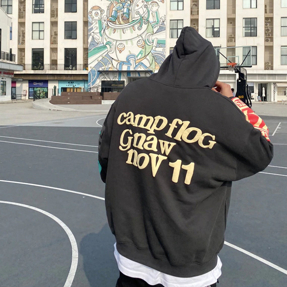 Kanye west sweatshirt lucky me i see ghosts Clearance