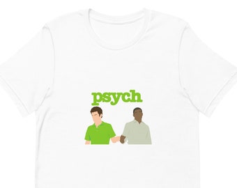 Psych Shirt Shawn and Gus Fist Bump Screen Printed Unisex Tshirt