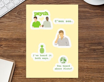 Psych Sticker Sheet Psych TV Show Sticker Set Psych Gift