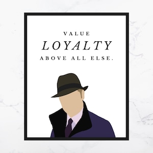 The Blacklist Poster . Blacklist Digital Print . Blacklist Printable Art . Wall Art . Office Poster