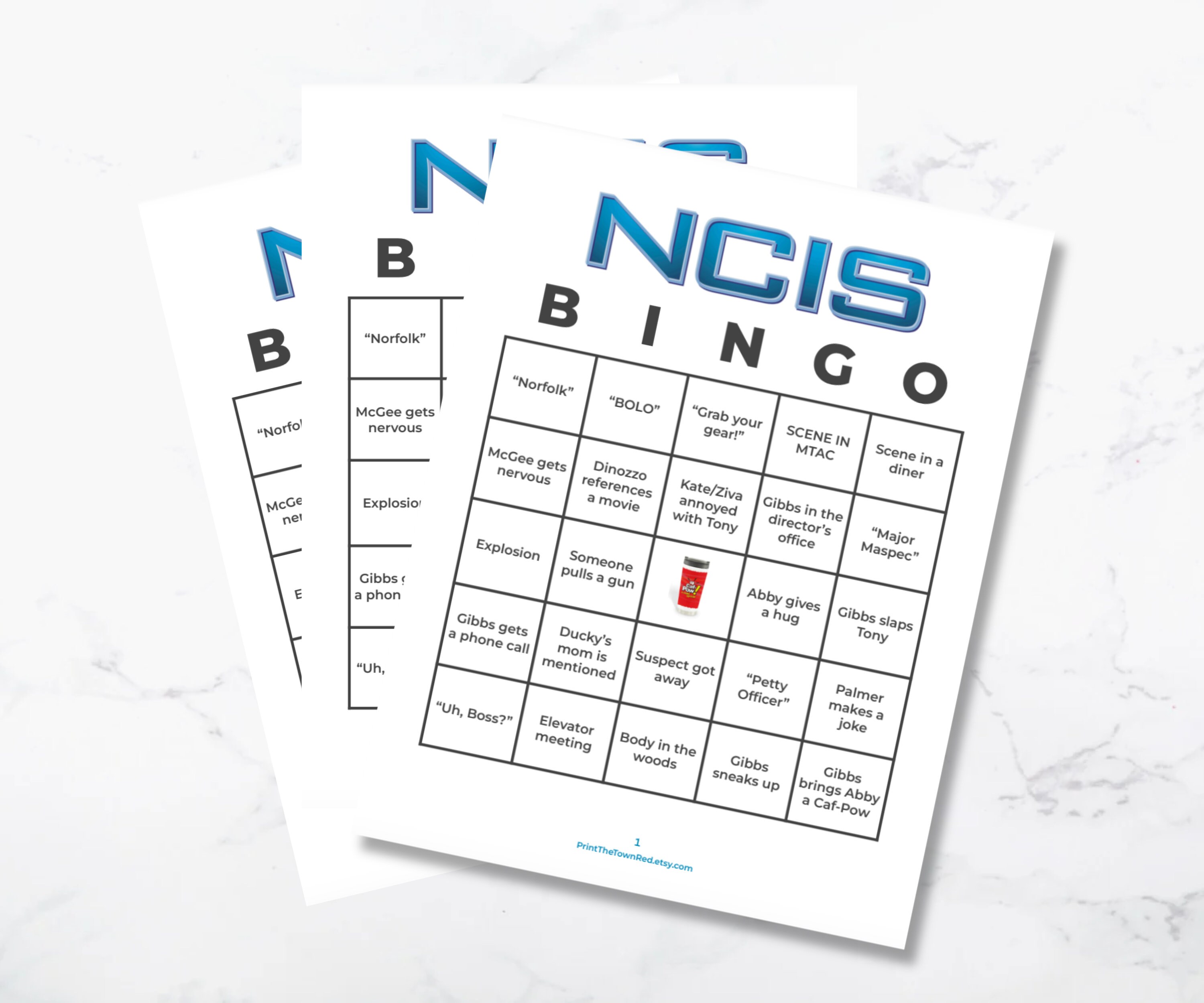 NCIS TV Show Bingo . NCIS Bingo . Digital Download . Ncis Party . Ncis Themed Party