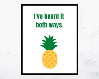 Psych TV Show Poster . Psych Print . Pineapple Printable Art . Wall Art . Office Poster