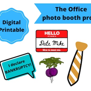 The Office TV Show Photo Booth Props . Dunder Mifflin Photo Props . Digital Download . The Office Party Kit