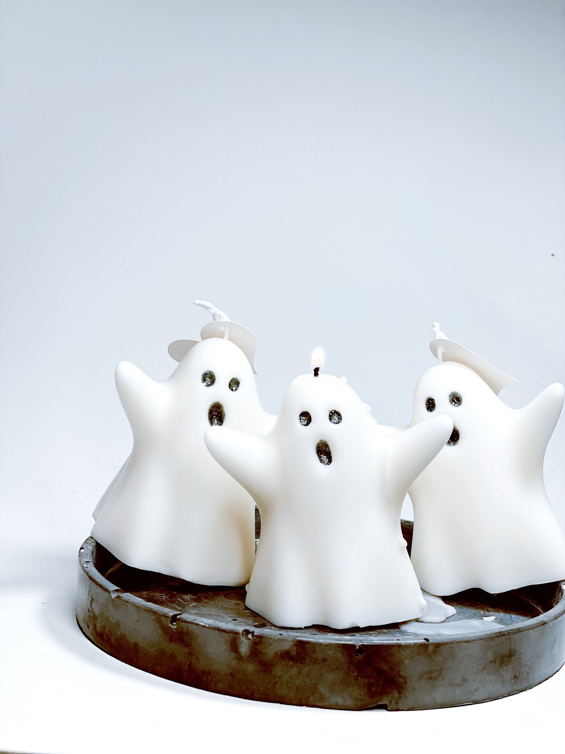 Cute Ghost Candle Ghost Candle Halloween Candle Decor Pumpkin Etsy