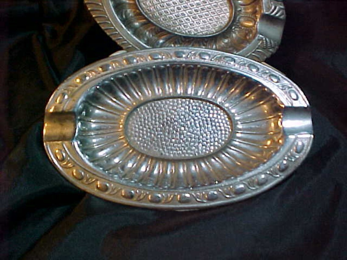Two antique/vintage metal ashtrays made in Occupied Japan Etsy