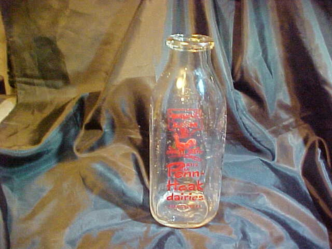 Rare Vintage Milk Bottle Pennhoak Dairies Harrisburg PA. 1 Etsy