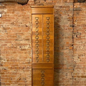 Antique Fed. Equip. Co. Tall Filing Cabinet