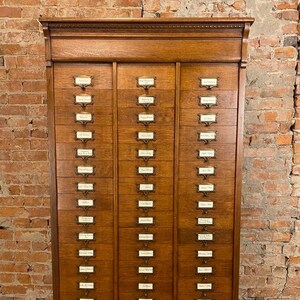 Antique M. Ohmer's Sons Sliding Drawer File Cabinet - Etsy