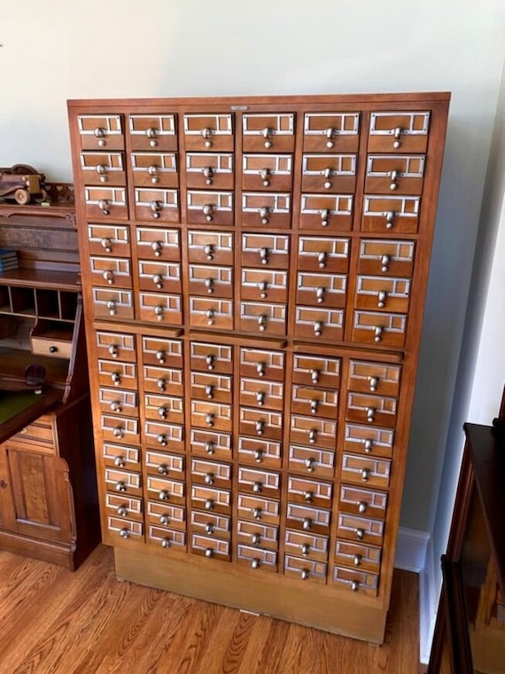 Vintage Remington Rand Library Card Catalog Etsy