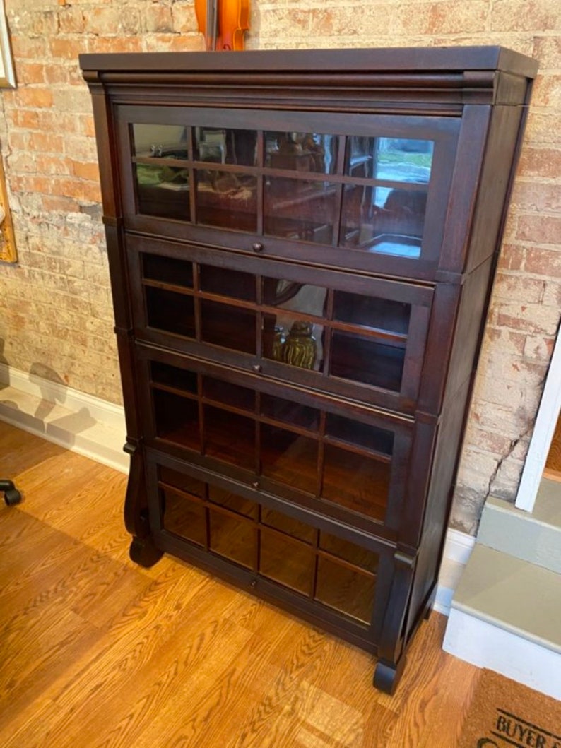 Antique Gunn Mahogany Barrister Bookcase Etsy