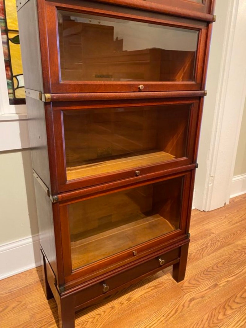 Antique Globe Wernicke 3/4 598.5 Barrister Bookcase Etsy