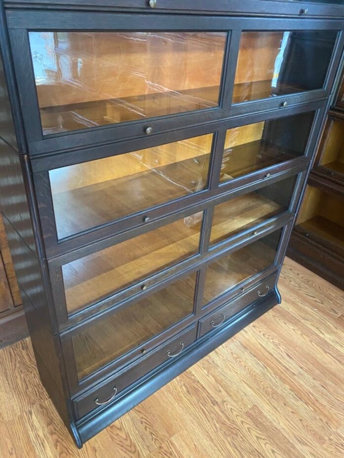 Antique Gunn Doublewide Barrister Bookcase Etsy