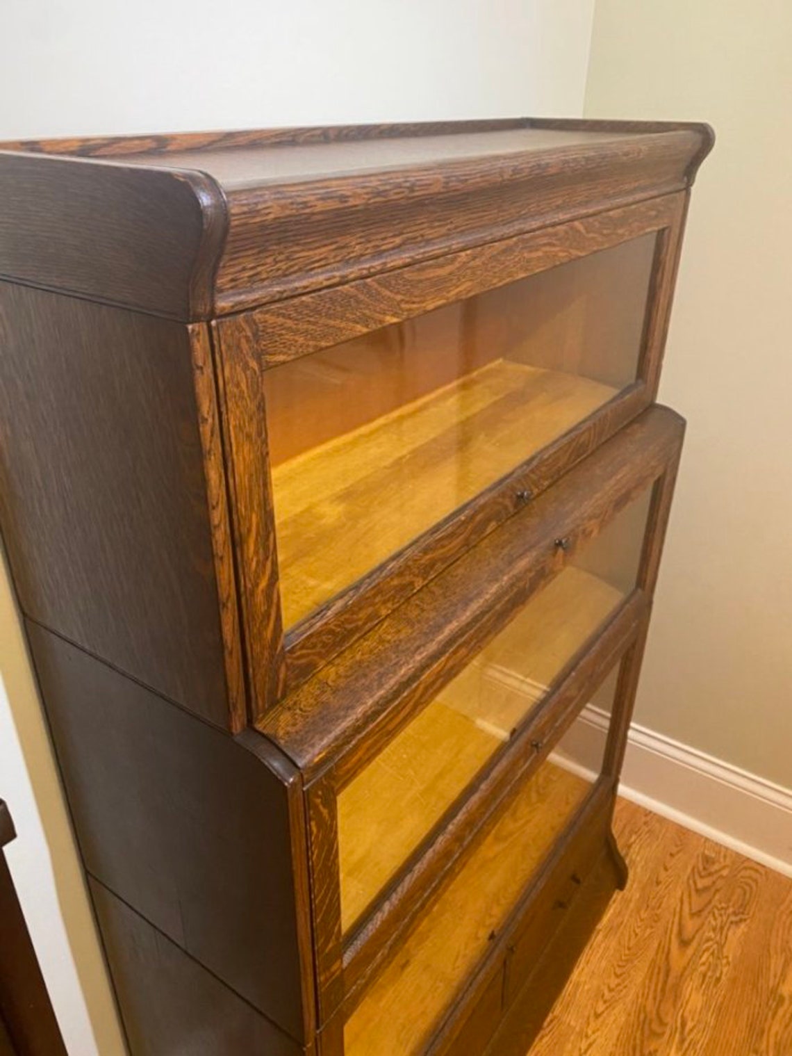 Antique Hale 3 Stack Stepback Barrister Bookcase Etsy