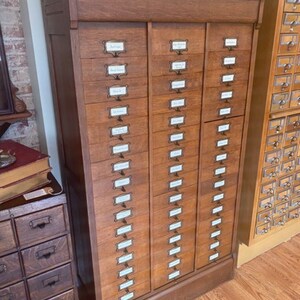 Antique M. Ohmer's Sons Sliding Drawer File Cabinet - Etsy