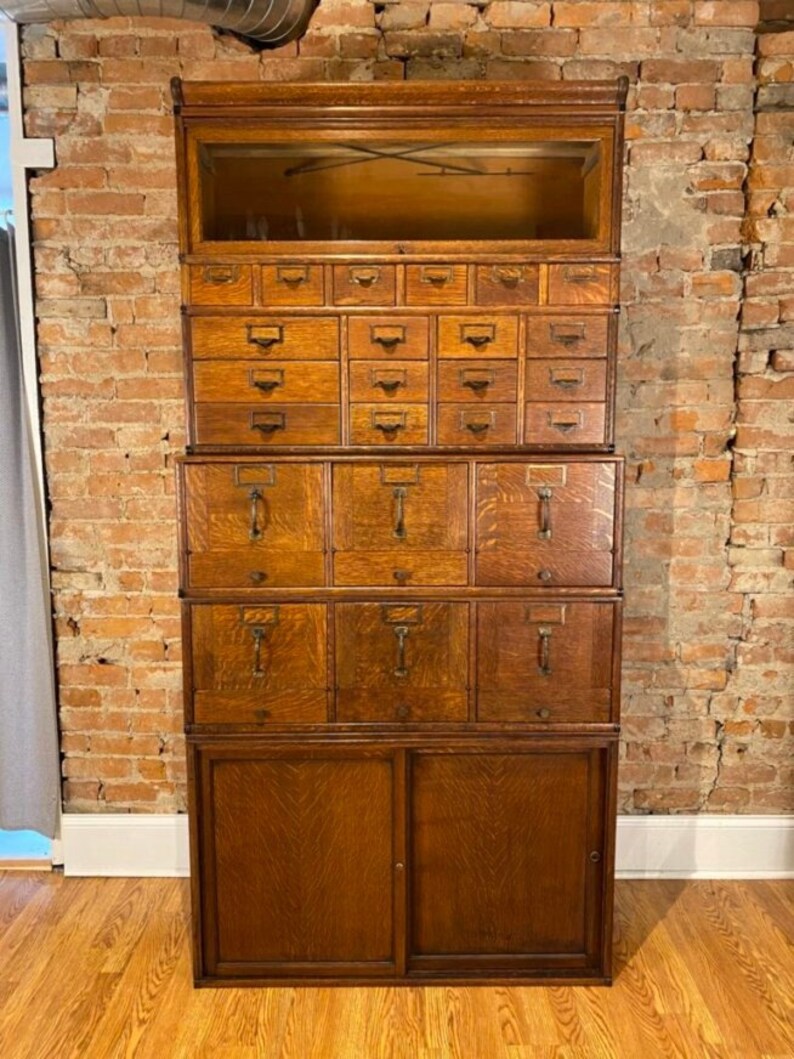 Antique Globe Wernicke Stacking File Etsy