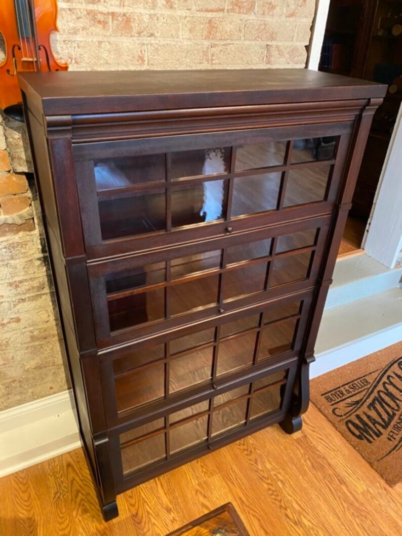 Antique Gunn Mahogany Barrister Bookcase Etsy