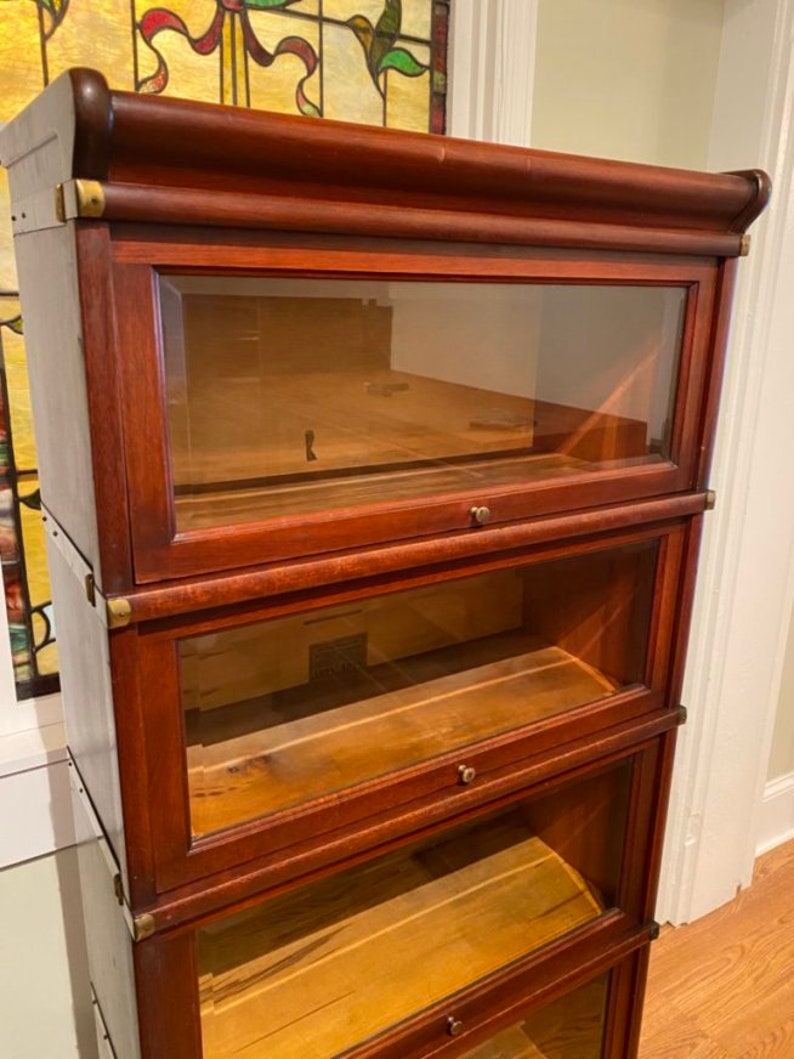 Antique Globe Wernicke 3/4 598.5 Barrister Bookcase Etsy