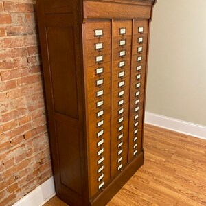 Antique M. Ohmer's Sons Sliding Drawer File Cabinet - Etsy