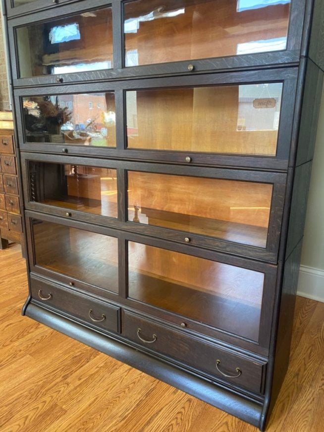Antique Gunn Doublewide Barrister Bookcase Etsy