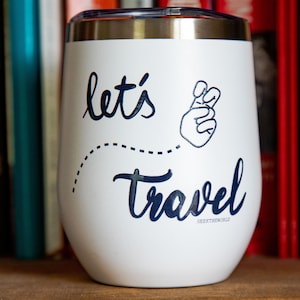 Travel Wine Tumbler Drink | Sign Language Wine Tumbler | Travel Decor | Travel Collection Gifts | Deaf Art