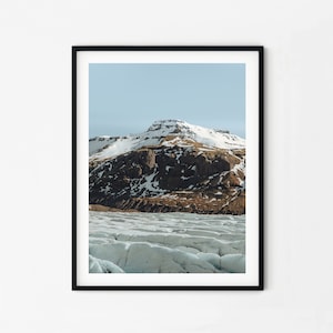 Iceland Glacier Mountain | Mountain Wall Art | Glacier Print | Iceland Wall Art | Icelandic Print | Iceland Art | Nature Prints