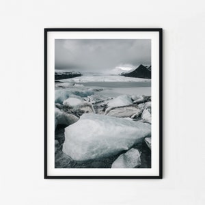 IJsland Gletsjer Foto | IJsland Prints | Woonkamer Wall Art Prints | Reisafdrukken | Bovenbed Decor | Fotografie Prints