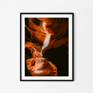 Antelope Canyon Wandkunst | Slot Canyon Art | Seite, Arizona Wand-Dekor | Wüstenlandschaft Druck | Abstrakte Kunstdruck