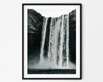 Iceland Waterfall | Skógafoss | Iceland Photography | Iceland Print | Iceland Wall Art | Nature Prints | Iceland Art | Nordic Decor