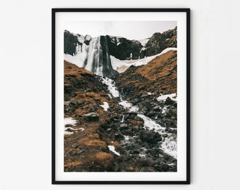 Cascata islandese / Islanda Fotografia / Islanda Stampa / Paesaggio Arte murale / Stampe naturali / Islanda Arte / Islandese / Landscape Print /