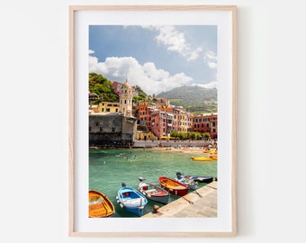 Cinque Terre Art Print | Vernazza, Italy Print | Italy Photography | Large Wall Art | Europe Cityscape | Italia Village Art