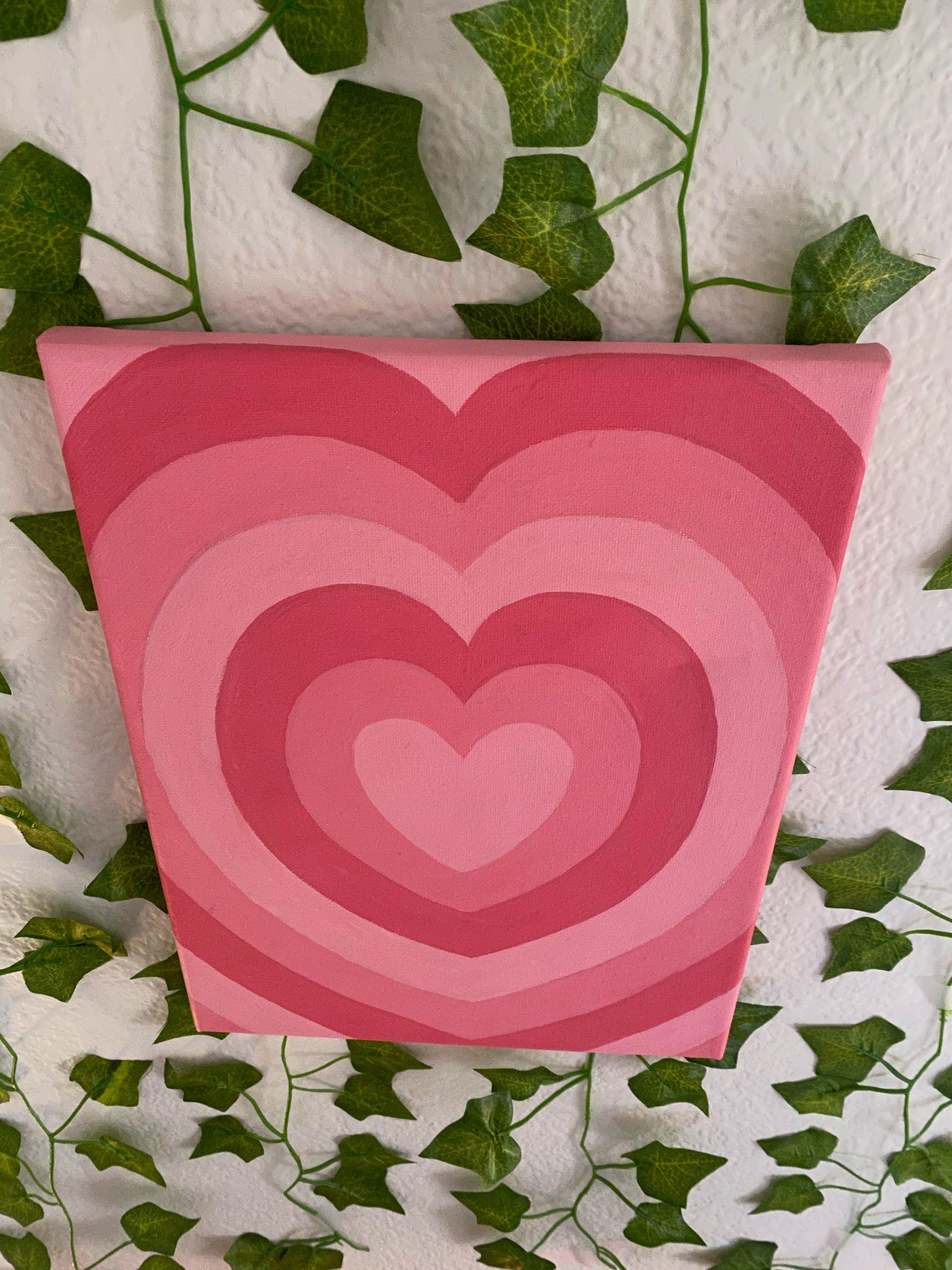 Aesthetic Hearts Canvas Painting Etsy