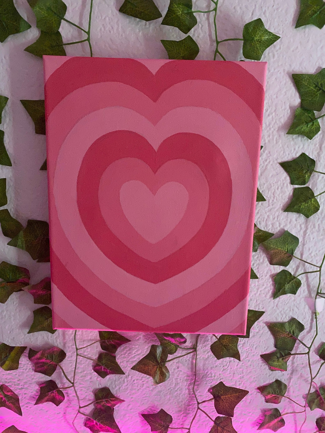 Aesthetic Hearts Canvas Painting Etsy