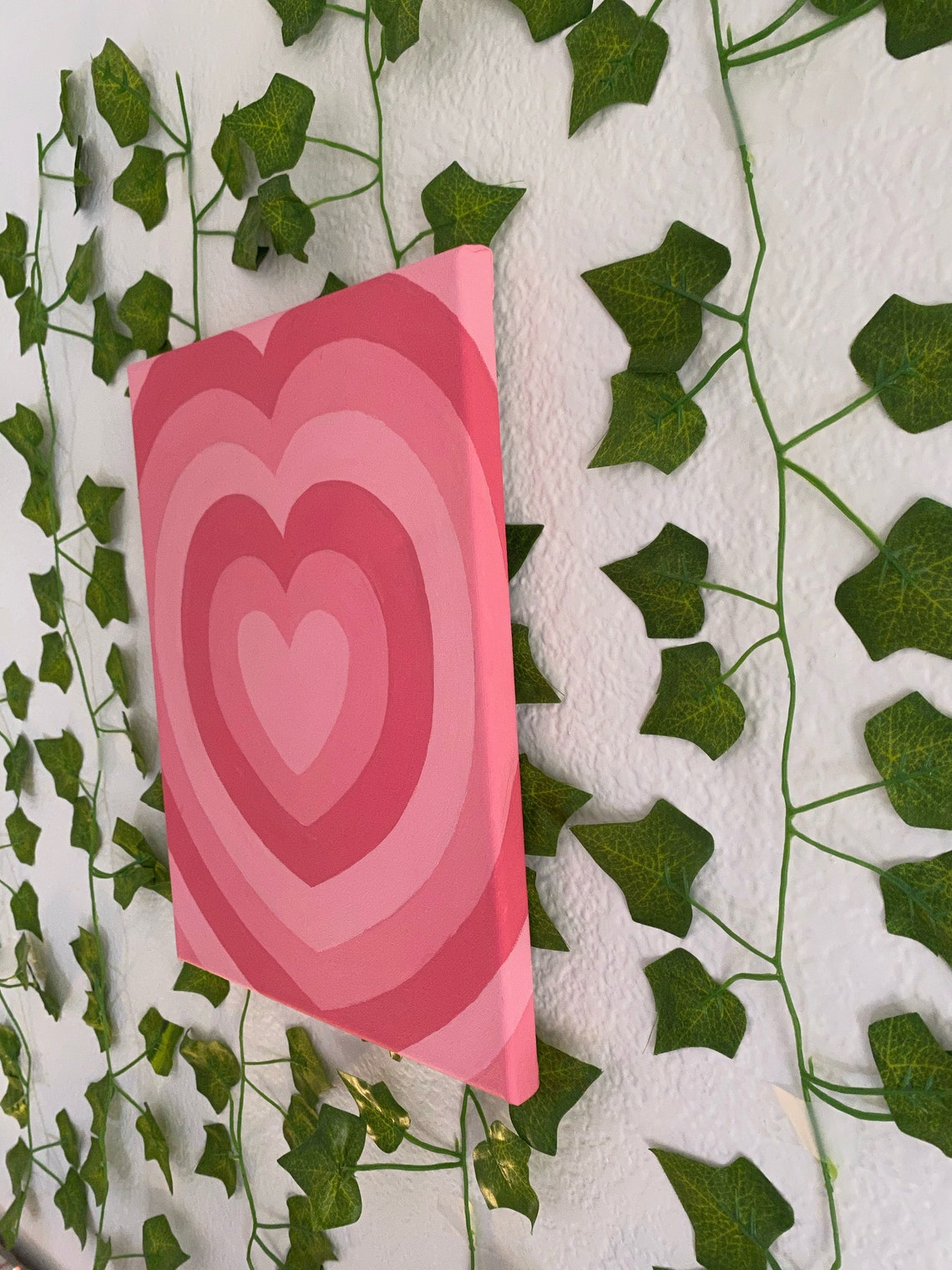 Aesthetic Hearts Canvas Painting Etsy