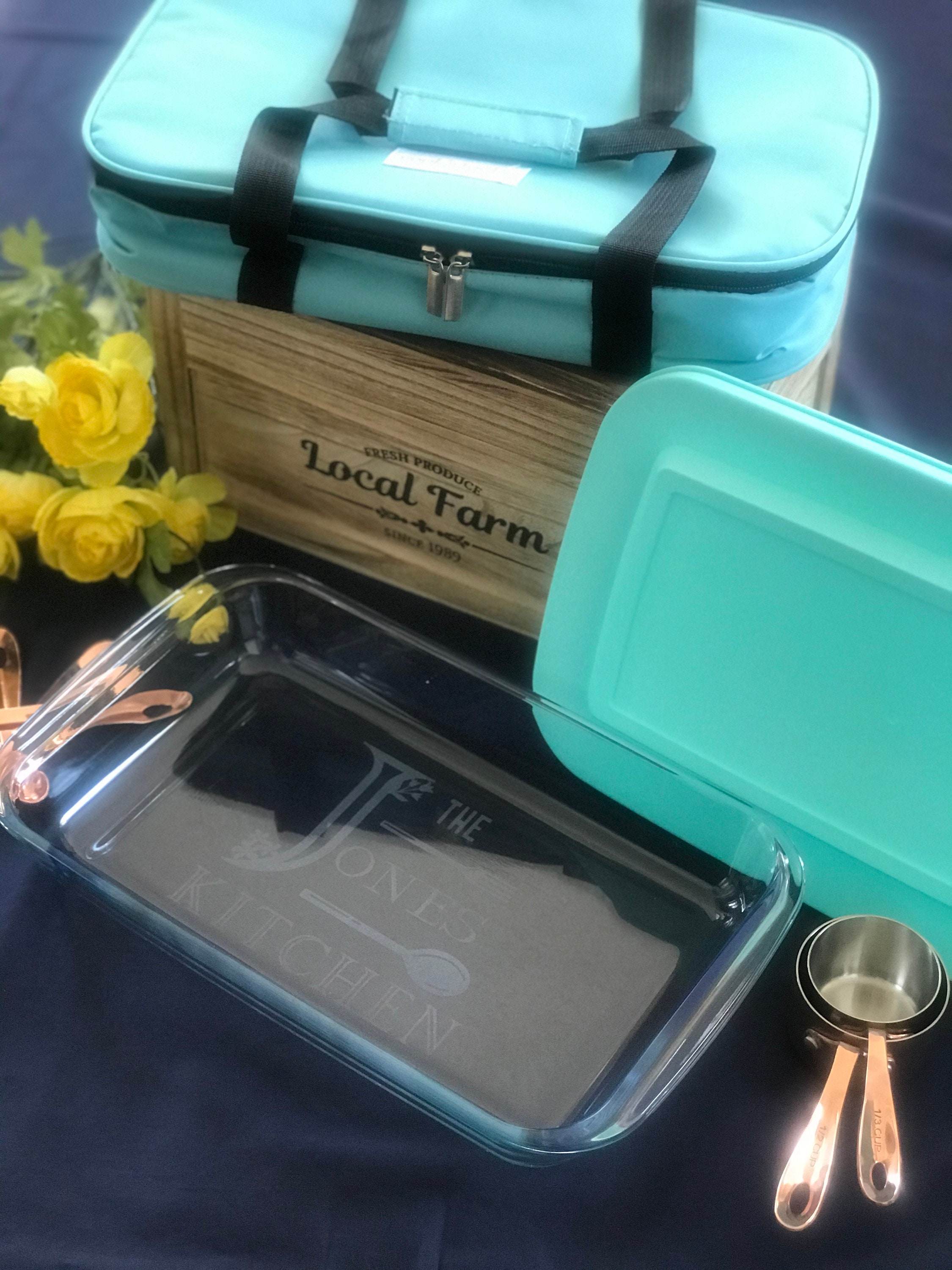 Personalized Casserole Dish With Lid and Carrying Case Etsy