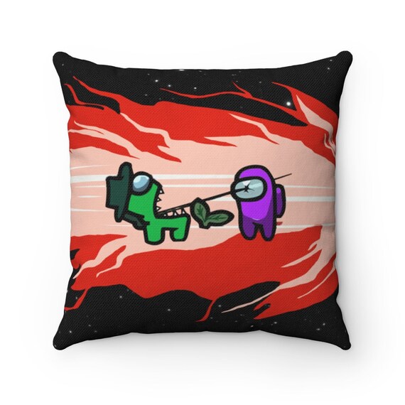 Among Us Polyester Square Pillow Pillow Included Etsy