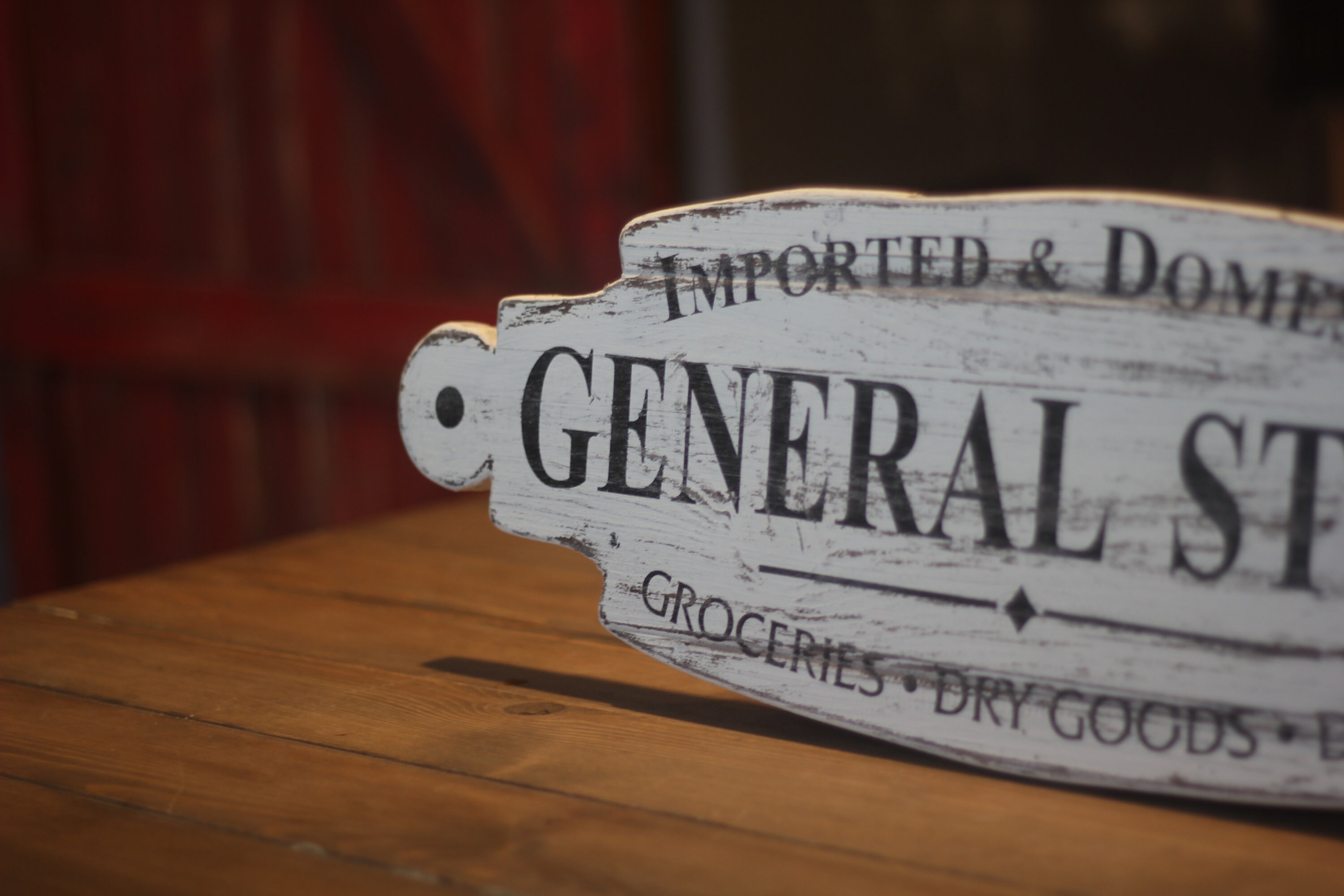General Store Sign Handcrafted Wooden Wall Decor Panel Etsy