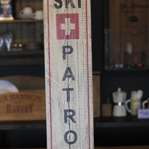 SKI PATROL,  Sign Handcrafted Wooden Wall Decor Panel, Handmade Wall Decor, Vintage Wall Decor, Retro Wall Decor, Rustic Wall Decor