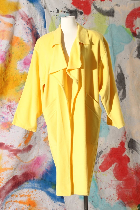1980s Escada Sunshine Light Weight Cocoon Coat