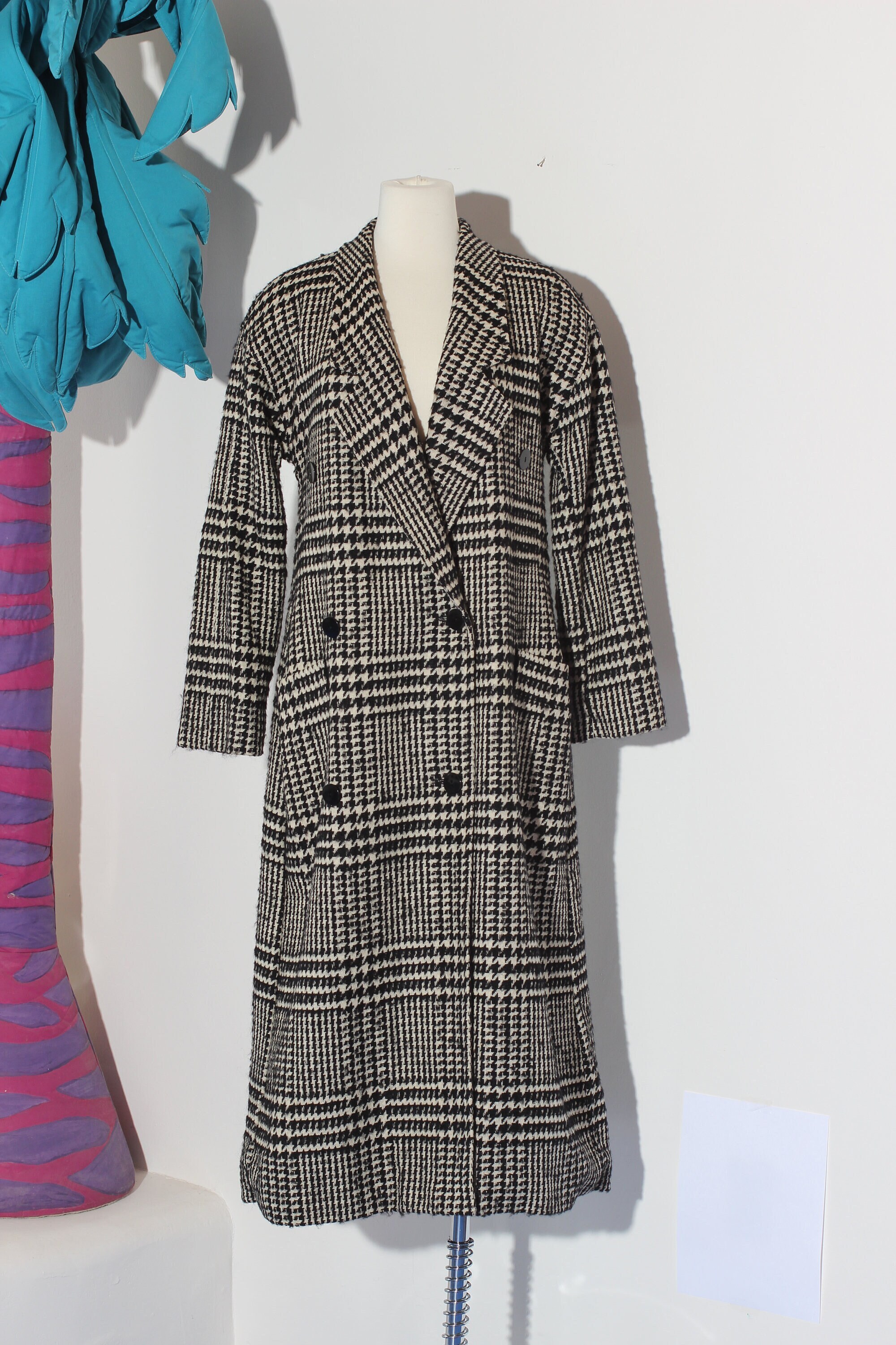 Escada virgin shop wool check coat