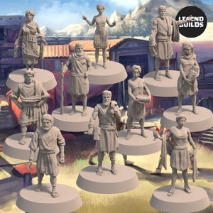 Paquete de civiles de la ciudad de Eros (10 miniaturas únicas) - Miniatura