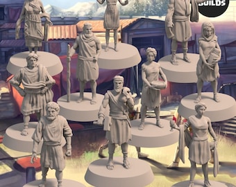 Civilians of The City of Eros Bundle (10 unique miniatures) - Miniature