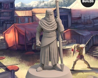 Night’s Cult Follower with Spear - Pose 1 – Miniature